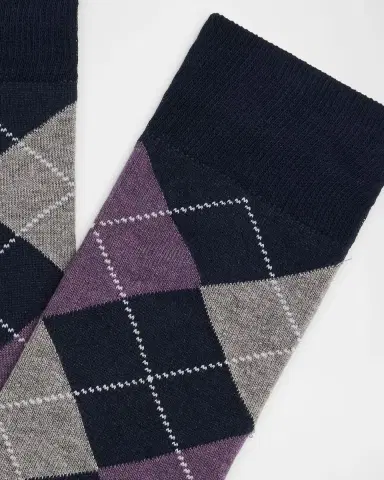 Neiman Marcus Men 's Argyle Crew Socks | Thumbnail 2