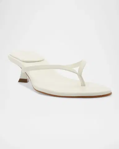 Schutz Carolyn Leather Thong Kitten Sandals | Thumbnail 2 Schutz Carolyn Leather Thong Kitten Sandals | Thumbnail 2