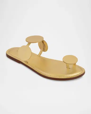 Bernardo New Moon Circle Metallic Flat Sandals | Thumbnail 2 Bernardo New Moon Circle Metallic Flat Sandals | Thumbnail 2