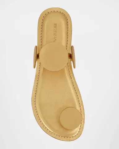 Bernardo New Moon Circle Metallic Flat Sandals | Thumbnail 3 Bernardo New Moon Circle Metallic Flat Sandals | Thumbnail 3