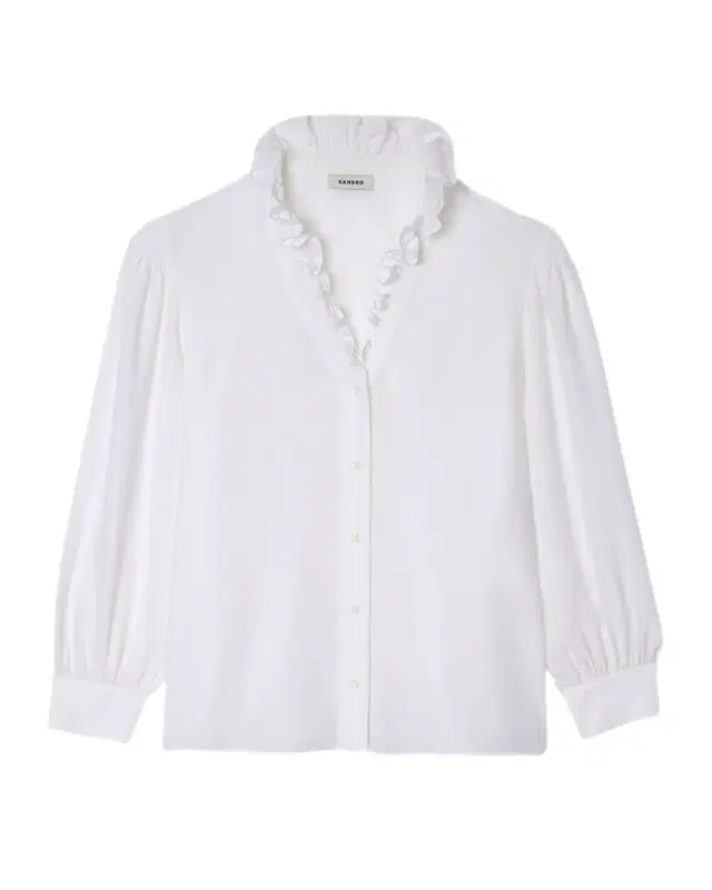 Sandro Lisandro Ruffled Silk Shirt