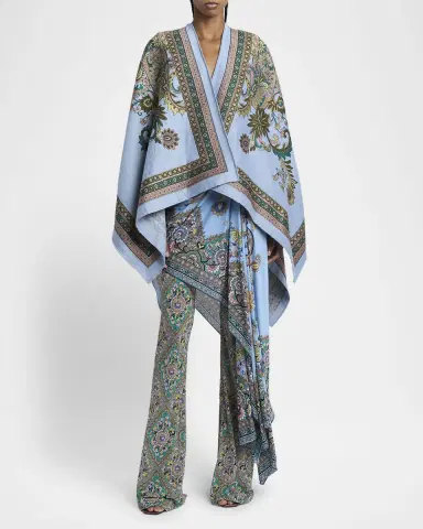Etro Paisley Jacquard Cape | Thumbnail 2 Etro Paisley Jacquard Cape | Thumbnail 2