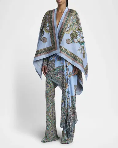 Etro Paisley Jacquard Cape | Thumbnail 4 Etro Paisley Jacquard Cape | Thumbnail 4