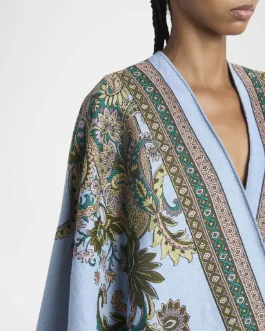 Etro Paisley Jacquard Cape | Thumbnail 5 Etro Paisley Jacquard Cape | Thumbnail 5