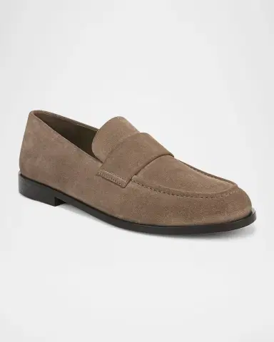 Vince Men's Montebello Suede Penny Loafers | Thumbnail 2