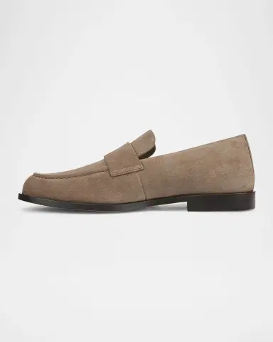 Vince Men's Montebello Suede Penny Loafers | Thumbnail 4