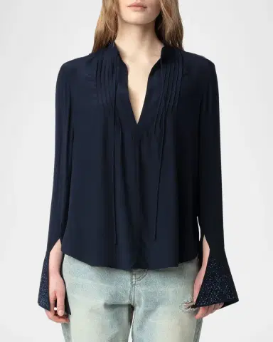 Zadig & Voltaire Taika Embellished Cuff Blouse | Thumbnail 4 Zadig & Voltaire Taika Embellished Cuff Blouse | Thumbnail 4