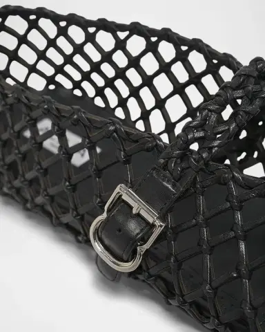 Alaïa Leather Net Mary Jane Ballerina Flats | Thumbnail 5