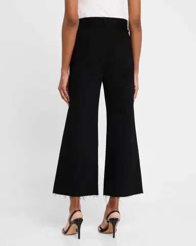 Veronica Beard Taylor Cropped High-Rise Wide Embellished Jeans | Thumbnail 3 Veronica Beard Taylor Cropped High-Rise Wide Embellished Jeans | Thumbnail 3