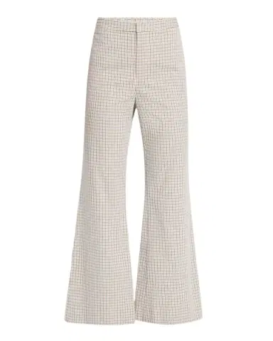 Vince Crop Flare Gardeners Check Pants | Thumbnail 1