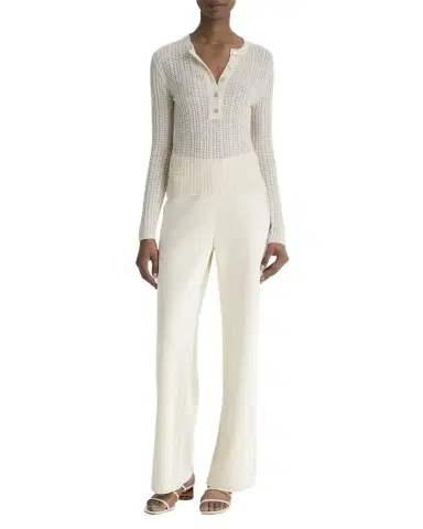 Vince Waffle-Knit Henley Top | Thumbnail 1 Vince Waffle-Knit Henley Top | Thumbnail 1