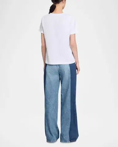 Sandro Ezra Cutout Logo T-Shirt | Thumbnail 3