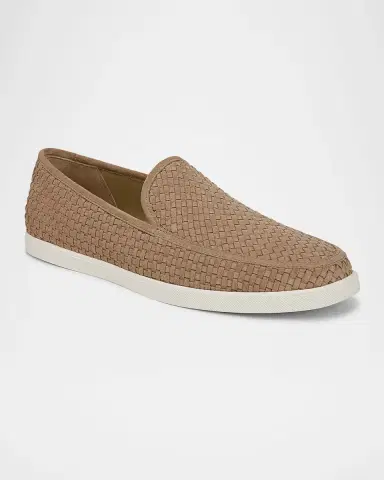 Vince Men's Sonoma Woven Suede Loafers | Thumbnail 2