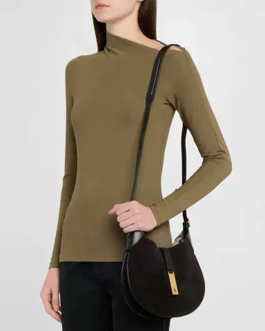Polo Ralph Lauren Polo ID Suede-Leather Small Shoulder Bag | Thumbnail 2 Polo Ralph Lauren Polo ID Suede-Leather Small Shoulder Bag | Thumbnail 2