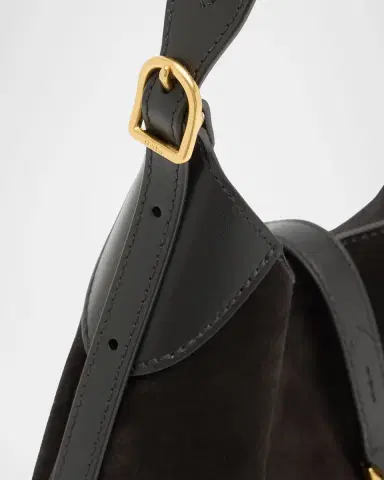Polo Ralph Lauren Polo ID Suede-Leather Small Shoulder Bag | Thumbnail 6 Polo Ralph Lauren Polo ID Suede-Leather Small Shoulder Bag | Thumbnail 6