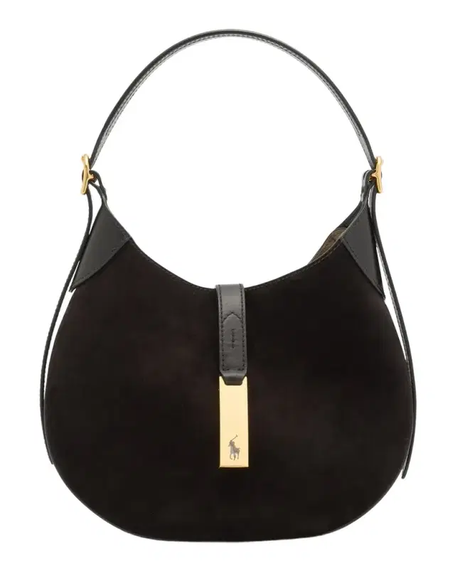 Polo Ralph Lauren Polo ID Suede-Leather Small Shoulder Bag