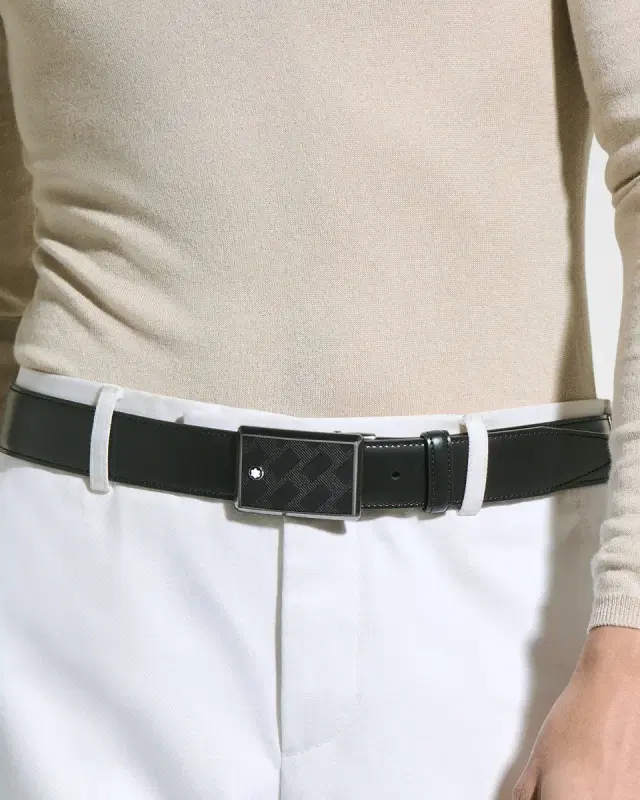 Montblanc Men 's Extreme 3.0 Plate-Buckle Leather Belt