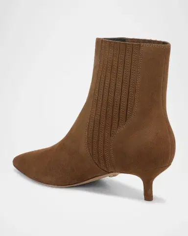 Veronica Beard 45mm Lisa Suede Kitten-Heel Booties | Thumbnail 4 Veronica Beard 45mm Lisa Suede Kitten-Heel Booties | Thumbnail 4