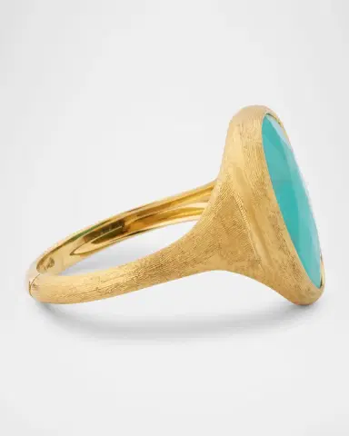 Marco Bicego 18K Lunaria Ring with Turquoise, Size 7 | Thumbnail 4 Marco Bicego 18K Lunaria Ring with Turquoise, Size 7 | Thumbnail 4