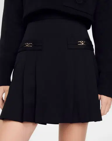 Sandro Rebeca Stitched Pleat Mini Skirt | Thumbnail 5