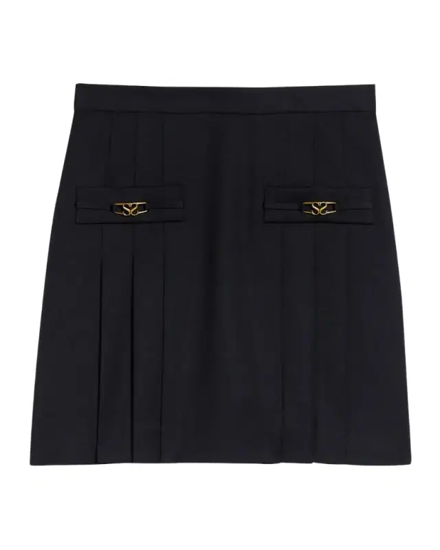 Rebeca Stitched Pleat Mini Skirt
