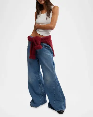 Free People We The Free Eden High-Rise Slouchy Jeans | Thumbnail 2