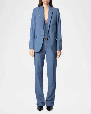 Zadig & Voltaire Valse Star Embellished Single-Breasted Blazer | Thumbnail 2 Zadig & Voltaire Valse Star Embellished Single-Breasted Blazer | Thumbnail 2