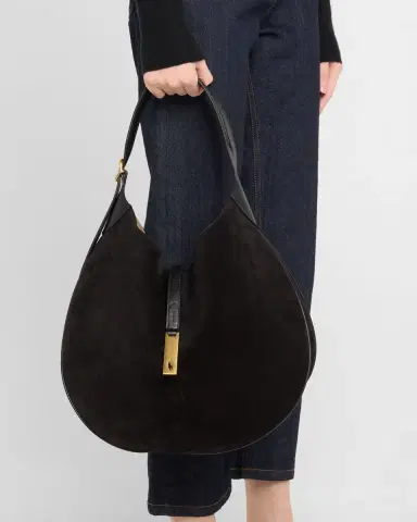 Polo Ralph Lauren Polo ID Suede Large Shoulder Bag | Thumbnail 2 Polo Ralph Lauren Polo ID Suede Large Shoulder Bag | Thumbnail 2