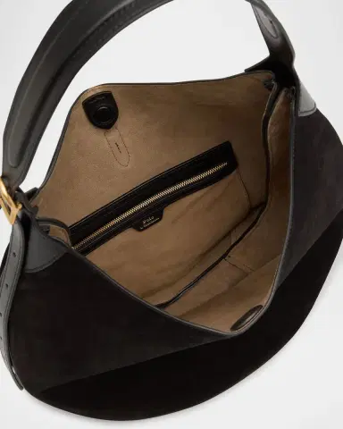 Polo Ralph Lauren Polo ID Suede Large Shoulder Bag | Thumbnail 4 Polo Ralph Lauren Polo ID Suede Large Shoulder Bag | Thumbnail 4