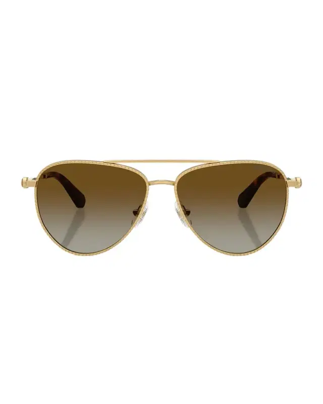 SK7031 Crystal Metal Aviator Sunglasses
