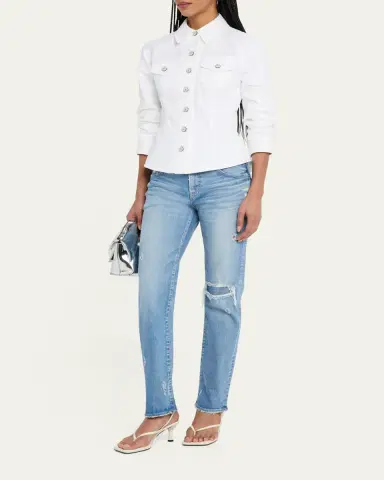 Cinq à Sept Canyon Scrunched Denim Jacket | Thumbnail 2