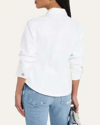 Cinq à Sept Canyon Scrunched Denim Jacket | Thumbnail 3