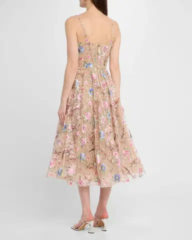 Bronx and Banco Mademoiselle Beaded Embroidered Midi Dress | Thumbnail 3 Bronx and Banco Mademoiselle Beaded Embroidered Midi Dress | Thumbnail 3