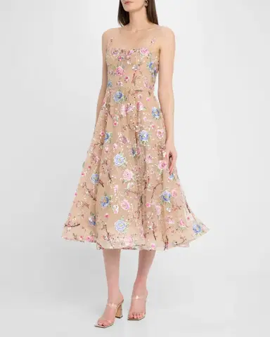 Bronx and Banco Mademoiselle Beaded Embroidered Midi Dress | Thumbnail 4 Bronx and Banco Mademoiselle Beaded Embroidered Midi Dress | Thumbnail 4
