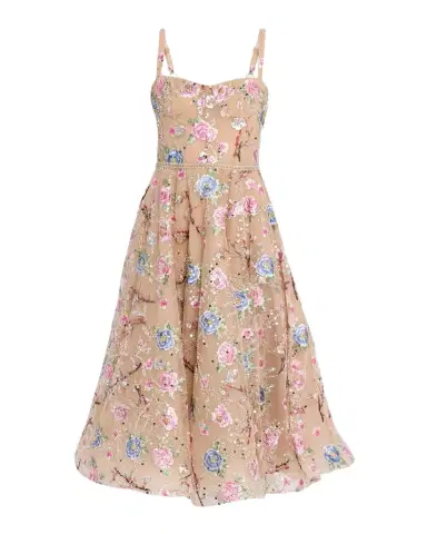 Bronx and Banco Mademoiselle Beaded Embroidered Midi Dress | Thumbnail 1 Bronx and Banco Mademoiselle Beaded Embroidered Midi Dress | Thumbnail 1