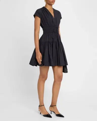 DEREK LAM 10 CROSBY Tora V-Neck Mini Dress | Thumbnail 4 DEREK LAM 10 CROSBY Tora V-Neck Mini Dress | Thumbnail 4