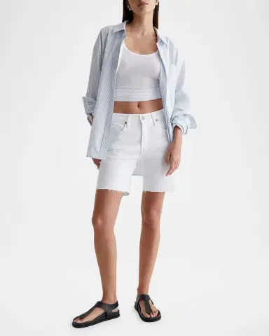 AG Jeans Ex-Boyfriend Slouchy Denim Shorts | Thumbnail 2