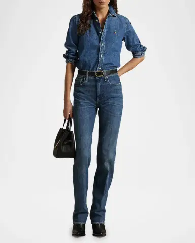 Polo Ralph Lauren High-Rise Straight Jeans | Thumbnail 2 Polo Ralph Lauren High-Rise Straight Jeans | Thumbnail 2