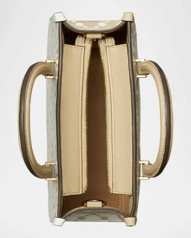 Tory Burch Small T Monogram East-West Leather Tote Bag | Thumbnail 4 Tory Burch Small T Monogram East-West Leather Tote Bag | Thumbnail 4
