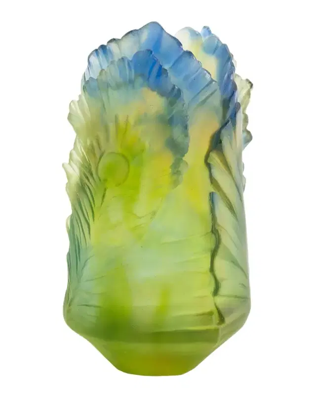 Daum Fleur de Paon Exotique Small Vase