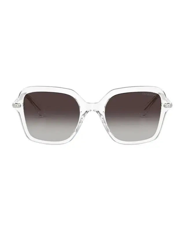 SWAROVSKI SK6040 Crystal-Embellished Acetate Square Sunglasses