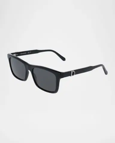 Ferragamo Men's Gancino Acetate Rectangle Sunglasses | Thumbnail 3 Ferragamo Men's Gancino Acetate Rectangle Sunglasses | Thumbnail 3