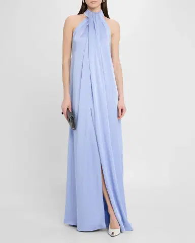 Stella McCartney Envers Draped Satin Halterneck Dress | Thumbnail 2
