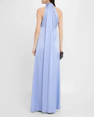 Stella McCartney Envers Draped Satin Halterneck Dress | Thumbnail 3