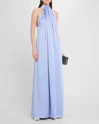 Stella McCartney Envers Draped Satin Halterneck Dress | Thumbnail 4