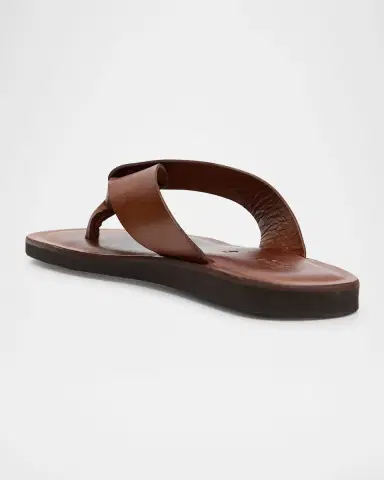 Paul Stuart Men's Damascus Leather Flip-Flops | Thumbnail 2 Paul Stuart Men's Damascus Leather Flip-Flops | Thumbnail 2
