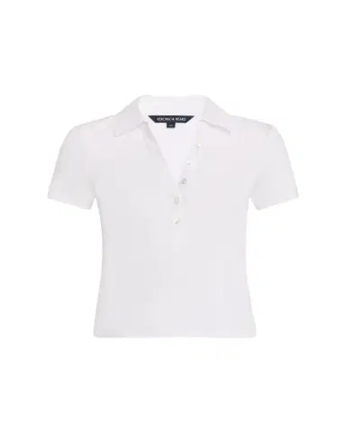 Veronica Beard Kearney Short-Sleeve Polo Tee | Thumbnail 1 Veronica Beard Kearney Short-Sleeve Polo Tee | Thumbnail 1