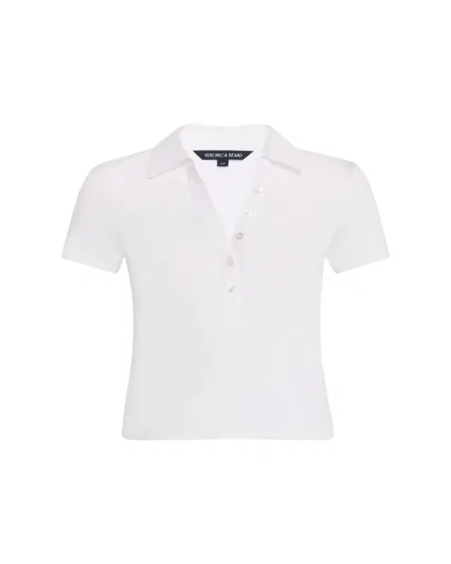 Veronica Beard Kearney Short-Sleeve Polo Tee
