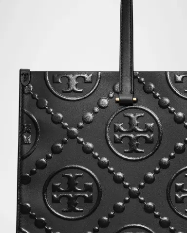 Tory Burch T Monogram Embossed Leather Tote Bag | Thumbnail 4 Tory Burch T Monogram Embossed Leather Tote Bag | Thumbnail 4