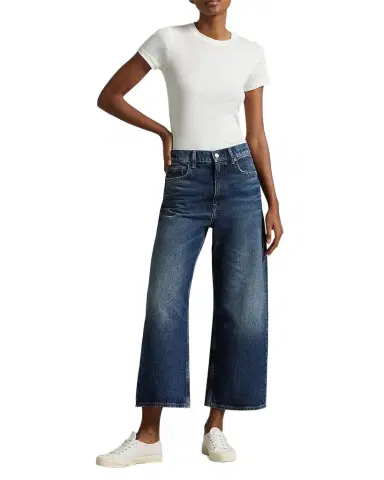 Polo Ralph Lauren High-Rise Wide-Leg Crop Jeans | Thumbnail 1 Polo Ralph Lauren High-Rise Wide-Leg Crop Jeans | Thumbnail 1